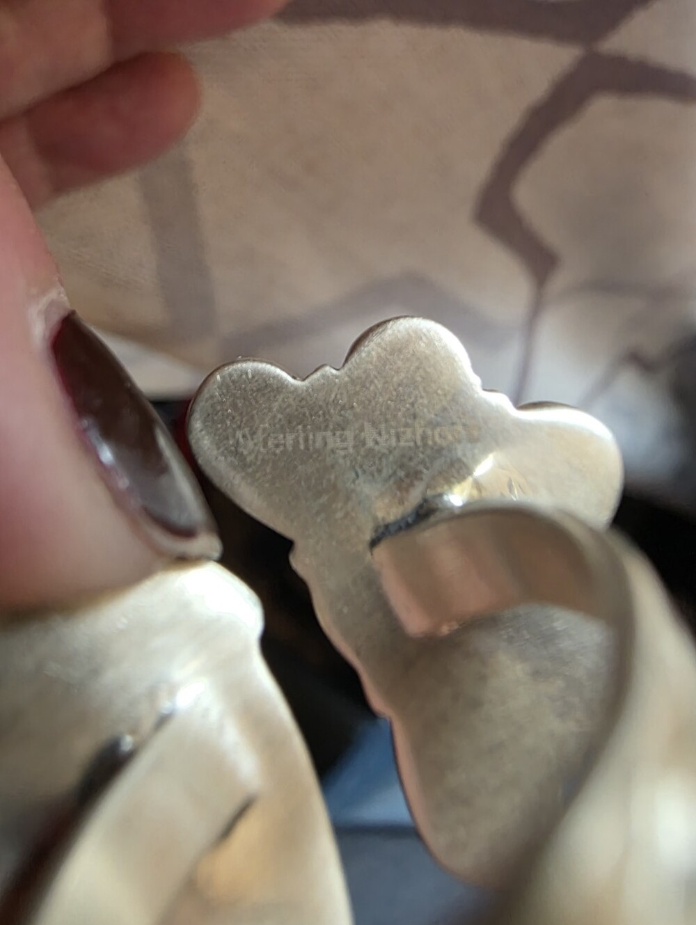 Sterling Silver Orange Mohave, Sonoran Mountain Turquoise & White Buffalo Ring - Picture 4 of 4